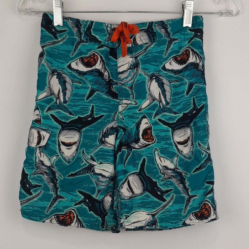 Joe Boxer Blue Shark Swim Trunks Shorts